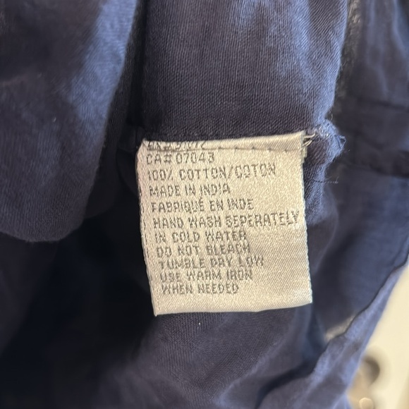 Navy Blue Peasant Skirt - Picture 4 of 6